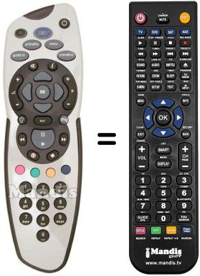 Gleichwertige Fernbedienung Sky MY SKY PVR