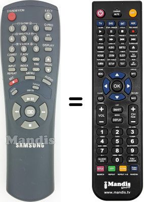 Télécommande équivalente Samsung SV6315X Télécommande équivalente Samsung SV6315X