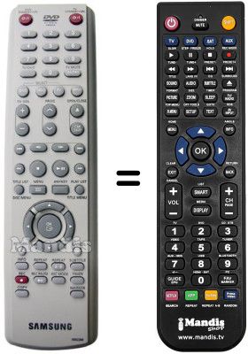 Télécommande équivalente Samsung DVD-HR721 Télécommande équivalente Samsung DVD-HR721
