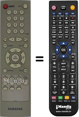 Replacement remote control Samsung TX14P1 Replacement remote control Samsung TX14P1