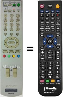 Télécommande équivalente Sony RM-X800 Télécommande équivalente Sony RM-X800