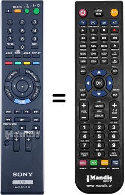 Télécommande équivalente RMT-B102P Télécommande équivalente RMT-B102P