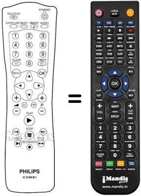 Télécommande équivalente REMCON1116 Télécommande équivalente REMCON1116