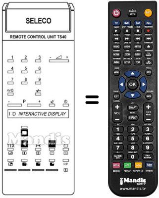 Gleichwertige Fernbedienung REMCON902