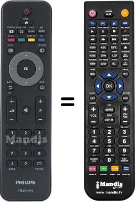 Replacement remote control Philips 26PFL3404 / 12