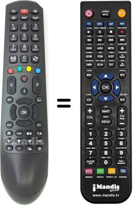 Gleichwertige Fernbedienung Telefunken TE20265B30C10ELED Gleichwertige Fernbedienung Telefunken TE20265B30C10ELED