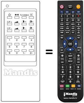 Gleichwertige Fernbedienung Samsung CF346Z Gleichwertige Fernbedienung Samsung CF346Z
