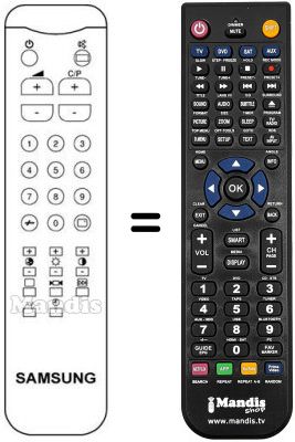 Gleichwertige Fernbedienung Samsung CB5062A Gleichwertige Fernbedienung Samsung CB5062A