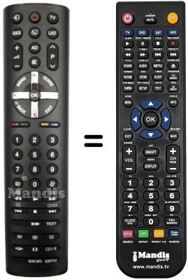 Télécommande équivalente REMCON740 Télécommande équivalente REMCON740