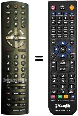 Télécommande équivalente REMCON559 Télécommande équivalente REMCON559