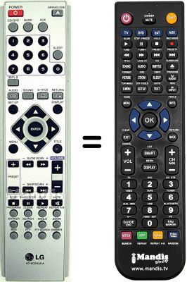 Replacement remote control LG LHD6245D Replacement remote control LG LHD6245D