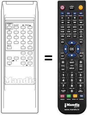 Replacement remote control REMCON236 Replacement remote control REMCON236