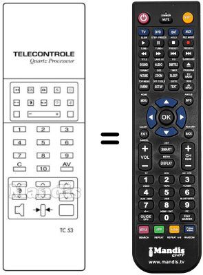 Replacement remote control Thomson 63664N