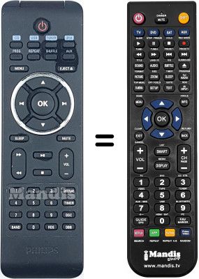 Replacement remote control Philips 996510029696 Replacement remote control Philips 996510029696