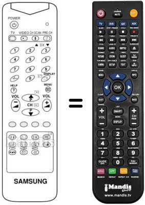 Télécommande équivalente Samsung AA59-10076P Télécommande équivalente Samsung AA59-10076P