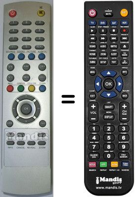 Télécommande équivalente Airis MW149