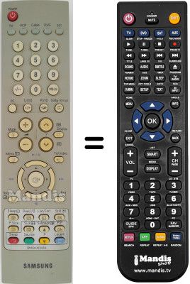 Télécommande équivalente Samsung BN59-00343A Télécommande équivalente Samsung BN59-00343A