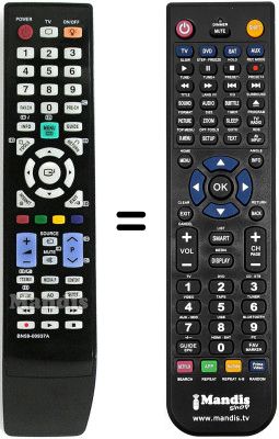 Télécommande équivalente Samsung LE46B750U1W/XBT Télécommande équivalente Samsung LE46B750U1W/XBT