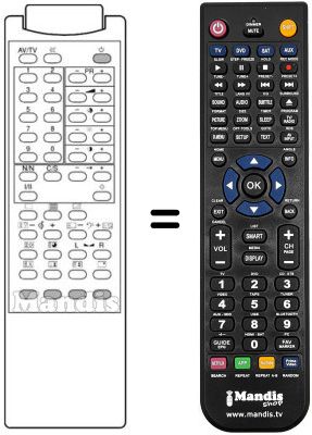 Télécommande équivalente Samsung CX532WT Télécommande équivalente Samsung CX532WT