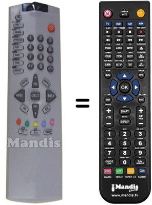 Gleichwertige Fernbedienung Akai CTB32PK8A