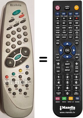 Télécommande équivalente Bluesky RC1040