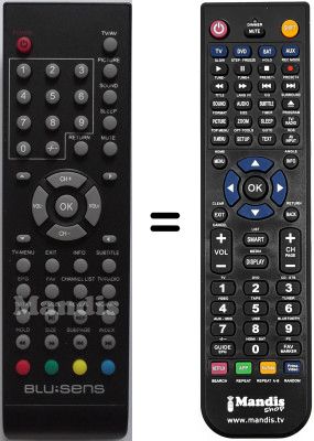 Gleichwertige Fernbedienung Blusens M93-W-19P-SP-1091062