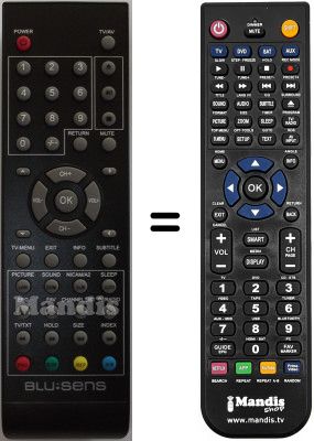 Gleichwertige Fernbedienung Blusens TP 650