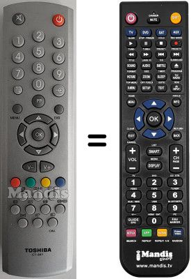 Gleichwertige Fernbedienung Toshiba 33N23G