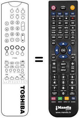 Télécommande équivalente Toshiba 23306069 Télécommande équivalente Toshiba 23306069