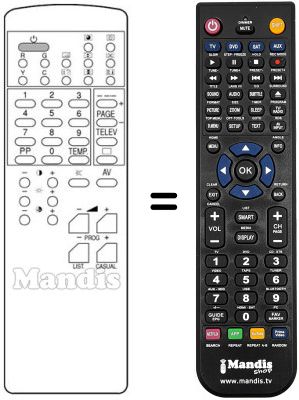 Télécommande équivalente Daewoo DMQ2993 Télécommande équivalente Daewoo DMQ2993