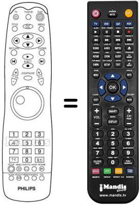 Replacement remote control Philips REMCON1193 Replacement remote control Philips REMCON1193