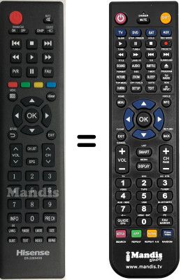 Gleichwertige Fernbedienung Hisense LHD32K220WCEU
