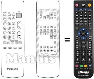 Gleichwertige Fernbedienung Panasonic EUR50621