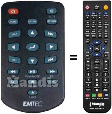 Replacement remote control Emtec N150H