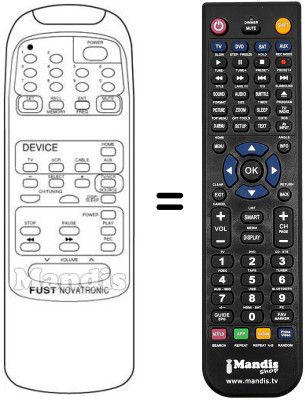 Replacement remote control Novatronic HT891
