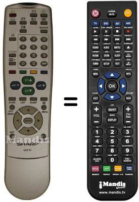 Télécommande équivalente Sharp LC22AD1E