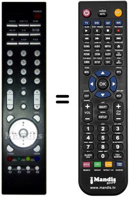 Gleichwertige Fernbedienung Grunkel Grun004