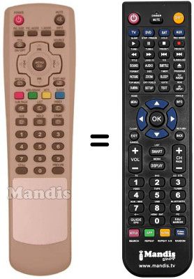 Télécommande équivalente Hyundai HPTO4242 Télécommande équivalente Hyundai HPTO4242