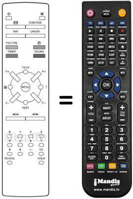 Gleichwertige Fernbedienung REMCON114