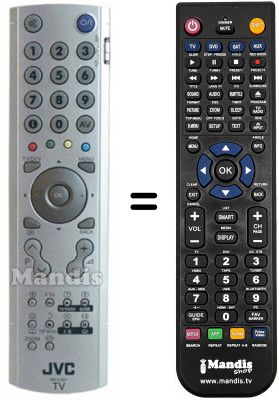 Gleichwertige Fernbedienung JVC LT-32DA8BJ / Q