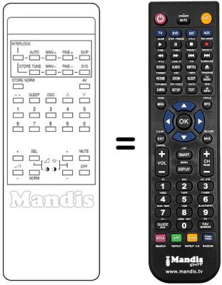 Replacement remote control Audiosonic KT8336