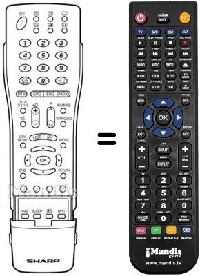 Gleichwertige Fernbedienung REMCON1188