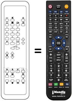 Replacement remote control Philips REMCON012 Replacement remote control Philips REMCON012