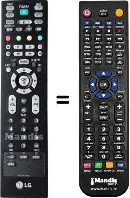 Replacement remote control LG 32LC42-ZC Replacement remote control LG 32LC42-ZC