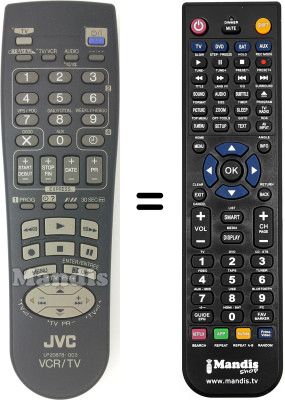Replacement remote control JVC HR-J271EU