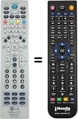 Télécommande équivalente LG MZ40PA10 Télécommande équivalente LG MZ40PA10