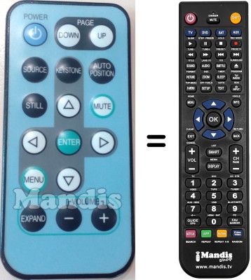 Télécommande équivalente XL5U Télécommande équivalente XL5U
