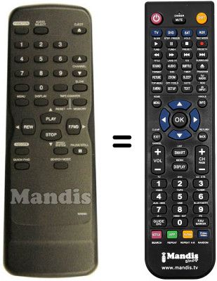 T&eacute;l&eacute;commande &eacute;quivalente Funai 29A-754