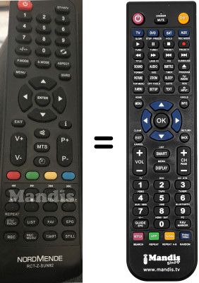 Gleichwertige Fernbedienung RCTZSUN92