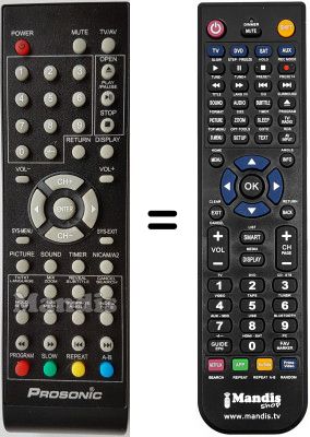 Gleichwertige Fernbedienung Denver TFD2620